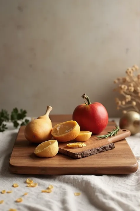 Wood platter cutting board  walnut teak color 