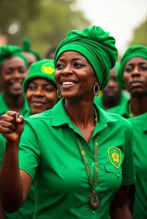 I need a photo of the revolutionary party (ccm) in green and a photo of the President of Tanzania, Dr. Samia Suluhu Hassan