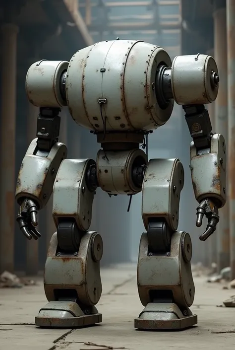 The robot only has a fat steel frame