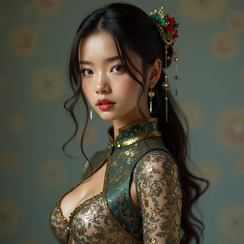  Realistic pictures of highly detailed and extremely realistic faces .   Full body portrait of an 18-year-old sexy woman 、 Extremely sexy and creative costume  , Unique every time 、 ranges from elegant evening wear to sportswear,  From traditional to futur...