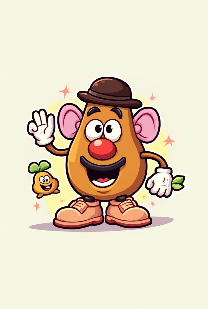 And the logo for a company called Batatinha Eventos and place the image of Mister Batata from Toy Story