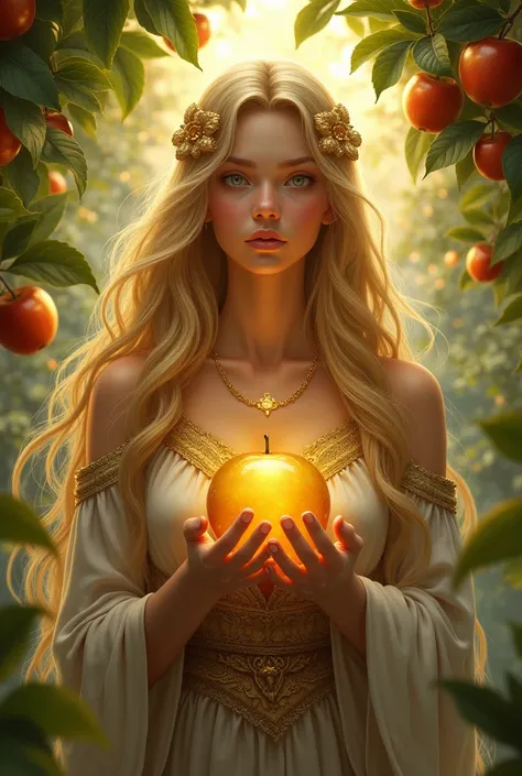 Idunn the goddess of golden apples from Norse mythology 