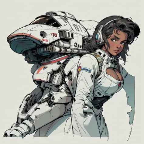 ((( Best Quality Masterpiece ))),(Lonely Goddess),(spacesuit that emphasizes cleavage ),((( 70s and 80s space thriller movie posters))),( American Comics ),((( retro vintage style ))),Overwhelmingly complex depiction,Absolute machine group background, futu...