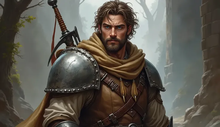 Meet Kaelan Thornridge, a seasoned adventurer whose presence commands attention in any tavern or battlefield. Standing tall with a robust build, Kaelans middle-aged frame speaks of years spent honing his skills in the art of survival. His tousled brown hai...