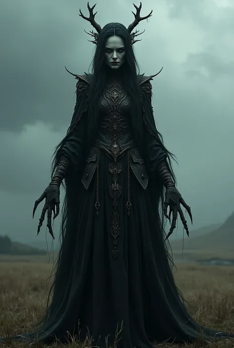 A full-length Scandinavian-style witch is creepy
