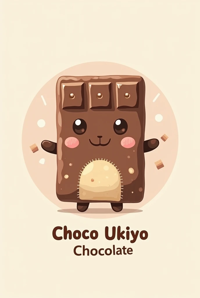 I want a logo of my brand choco ukiyo with a stuffed chocolate bar.
