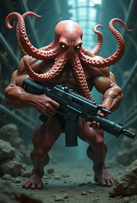 Octopus with a badass gun