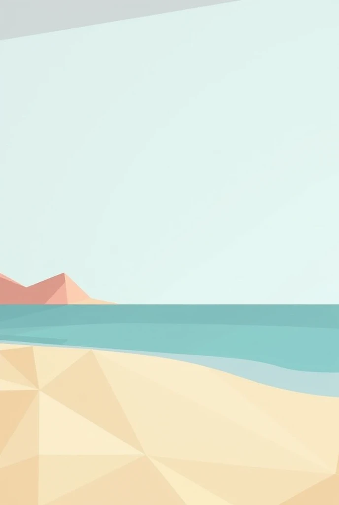 A minimalist geometric illustration of a beach 