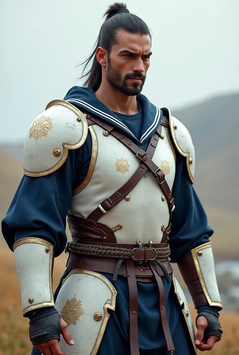 Wear rounded, white-painted armor over a 　Sailor Suit Warrior