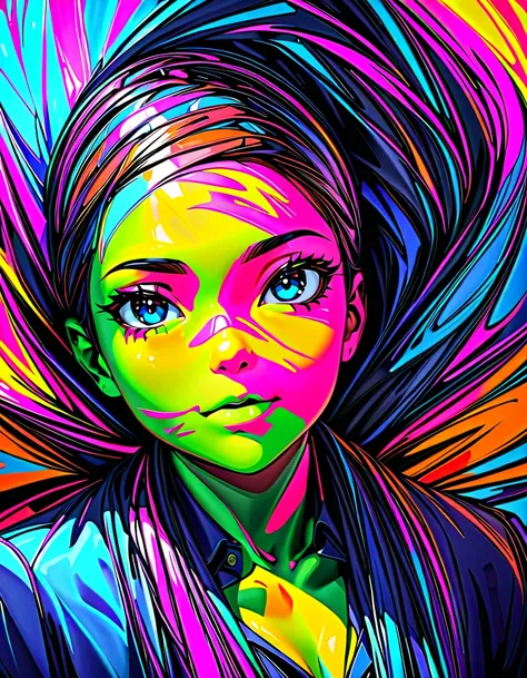 (highest quality:1.2, Very detailed, Latest, Vibrant, Ultra-high resolution, High Contrast, masterpiece:1.2, highest quality, Best aesthetics), (Small face), (Very detailedな肌:1.2), One Woman, beautiful girl, Beautiful Face, variegated hair, Dark Skin,