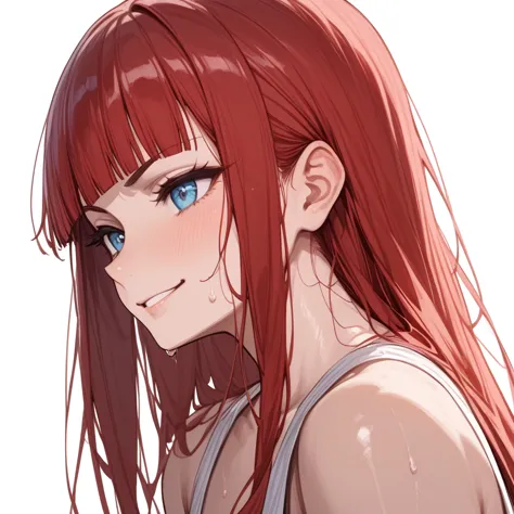 Red hair heroine face