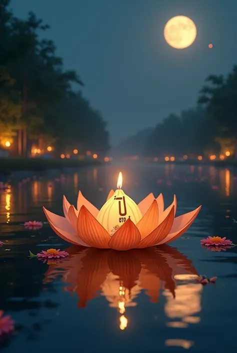 Loi Krathong by in the Krathong there is a Thai letter, the word doctor is inside