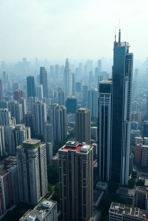 Many high-rise buildings photo of bangladesh