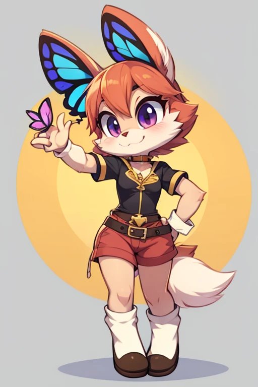 Female furry butterfly tiny toons adventure style 