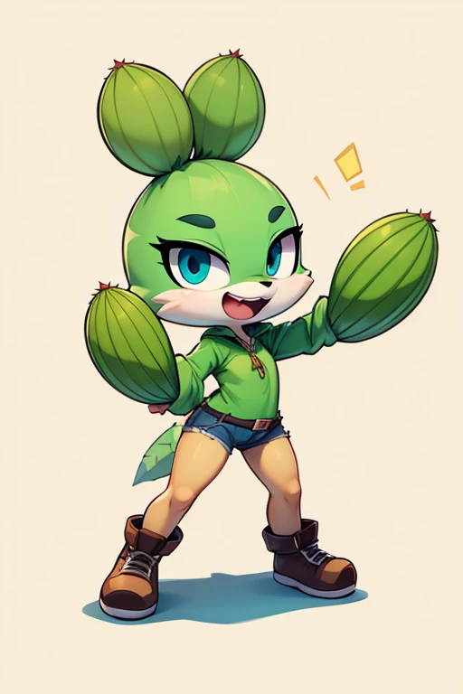 Female creature cactus tiny toons adventure style 