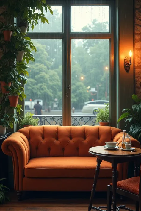  Beautiful rainy day ,Campo cafe sofa 