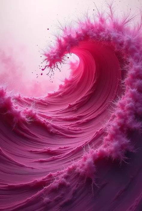 Magenta paint wailing in the form of waves 