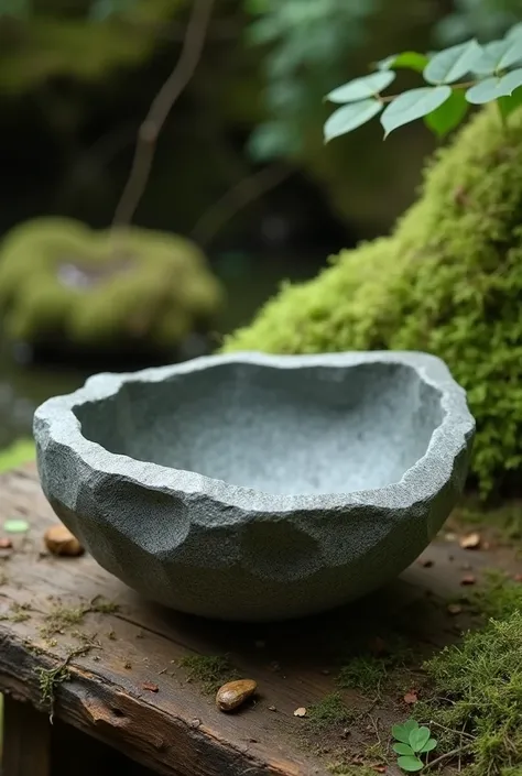 Natural stone bowl