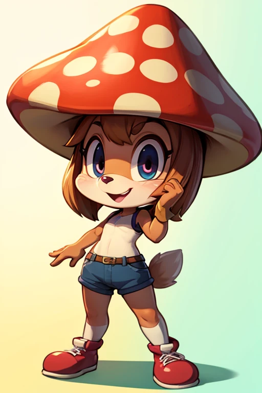 Female creature mushroom tiny toons adventure style 