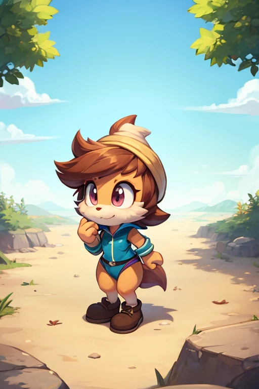 Female furry acorn tiny toons adventure style 