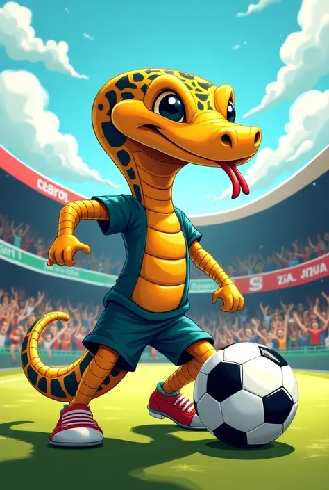 Create snake soccer mascot