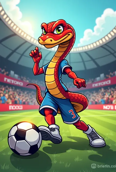 Create snake soccer mascot