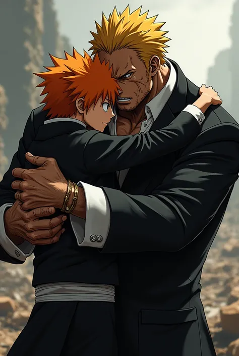 Ichigo korusaki holding zaraki kenpachi like a princess 