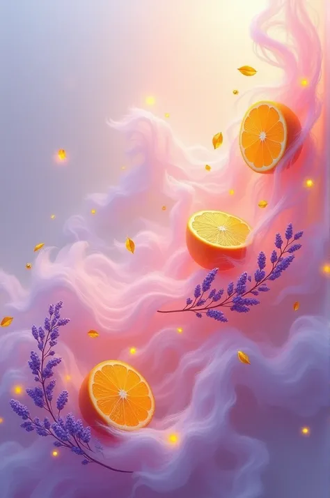 Citrus lavender ,creative art wallpaper