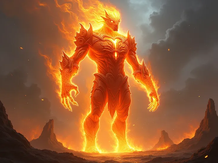 Anthropomorphic humanoid flame ，fire，Fantasy，Wizards of the Coast LLC，Hearthstone
