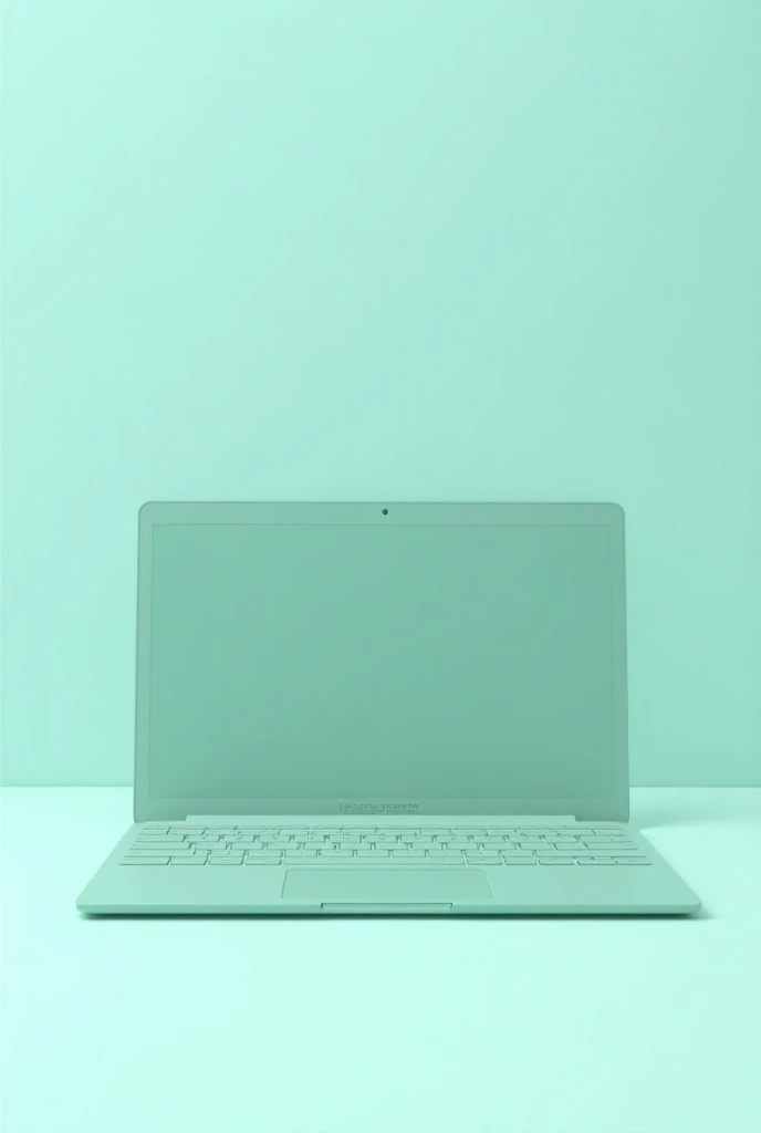 generate images of laptop mobiles with only brand name ganztech not logo with light background with something with front looks with keyboard in light sea green edition 