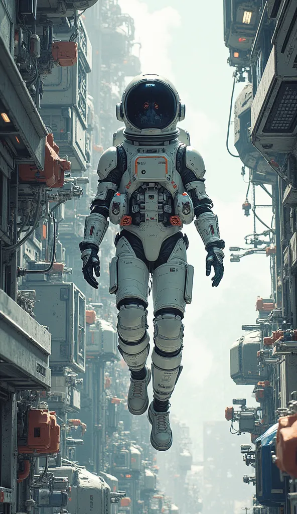 ( floating in,  space station wearing a futuristic astronaut spacesuit ,  background:1.4),  super high definition, Sharpness texture , (  Realistic Skin Textures :1.2),  film grain,
