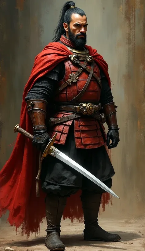  Mario as ronin，In Rembrandts style 