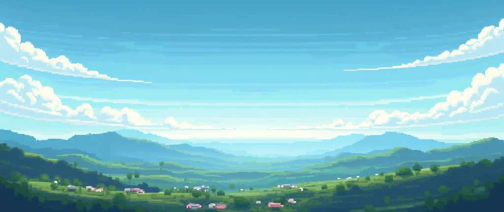 pixel style horizontal sky