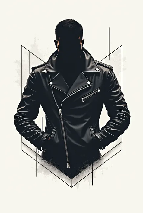 Logo with leather jacket