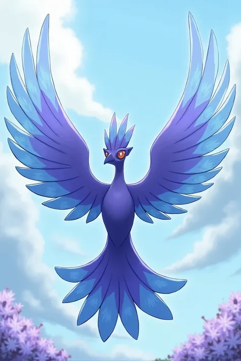  A new Pokémon . Aereguia **!  This Pokémon , con forma de ave elegante and simétrica, tiene plumas en tonos azules and morados que brillan al vuelo.  Its characteristic sound is a soft whistle that resounds like an ethic song Aerial. Aereguia  evoluciona ...