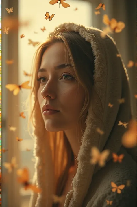 Healing Vision*
1. Sophias hood memories projected around her: happy moments, laughter, warmth.
2. *Visual effects*: Soft focus, warm lighting, nostalgic filters.
3. *Color palette*: Golden, sunny hues.