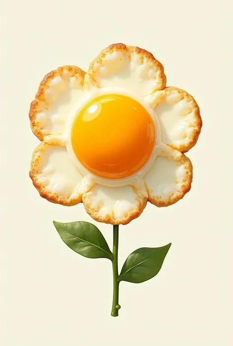 illustration of fried egg in the shape of a flower