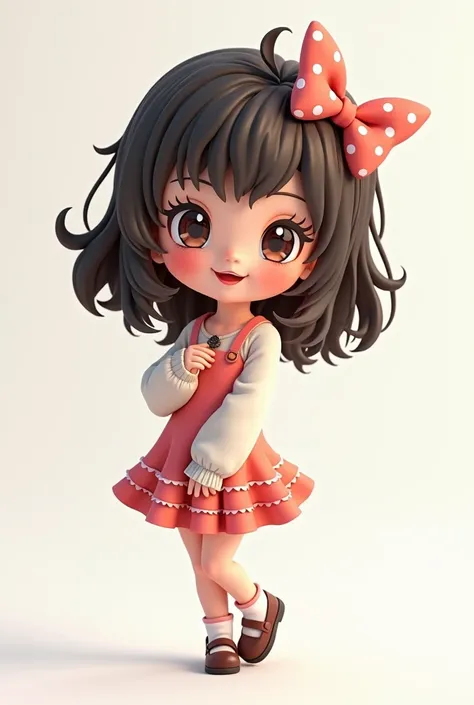 masterpiece,  better quality, super detail, ( full body: 1.2),  1girl, chibi, 3D rendering, Q style engraving ,  8K cartoon illustration ,  official art work