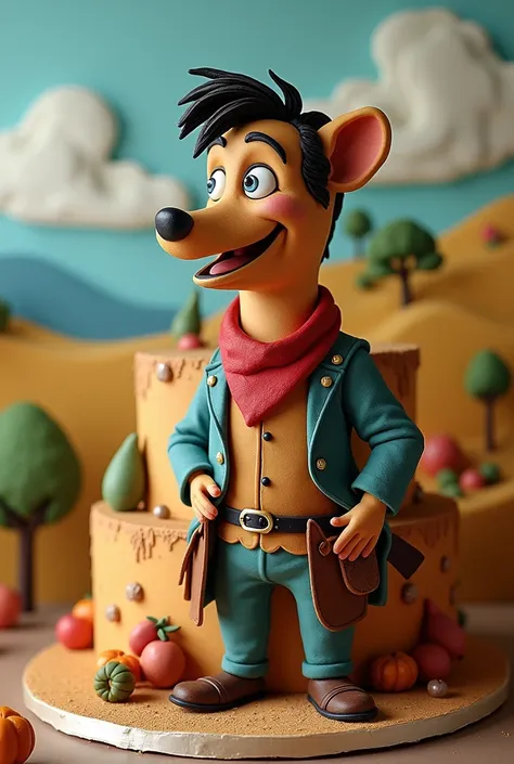 Simple cake of the character Curro Jimenez