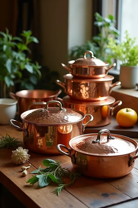 Copper crockery theme 