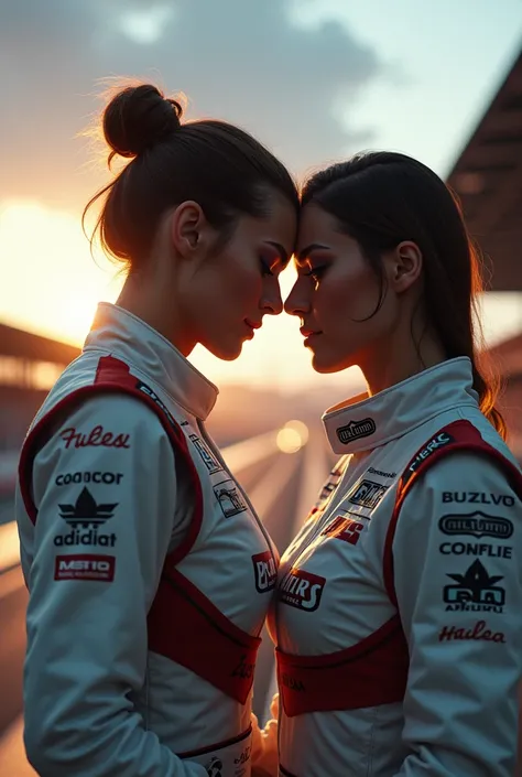 A sexy female race driver
Who won the race and found a like-minded man