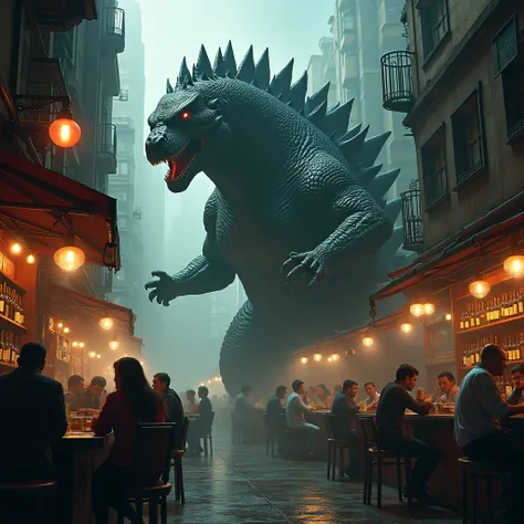 Godzilla at the bar
Ultra Realistic Fantasy Art 4K Style 