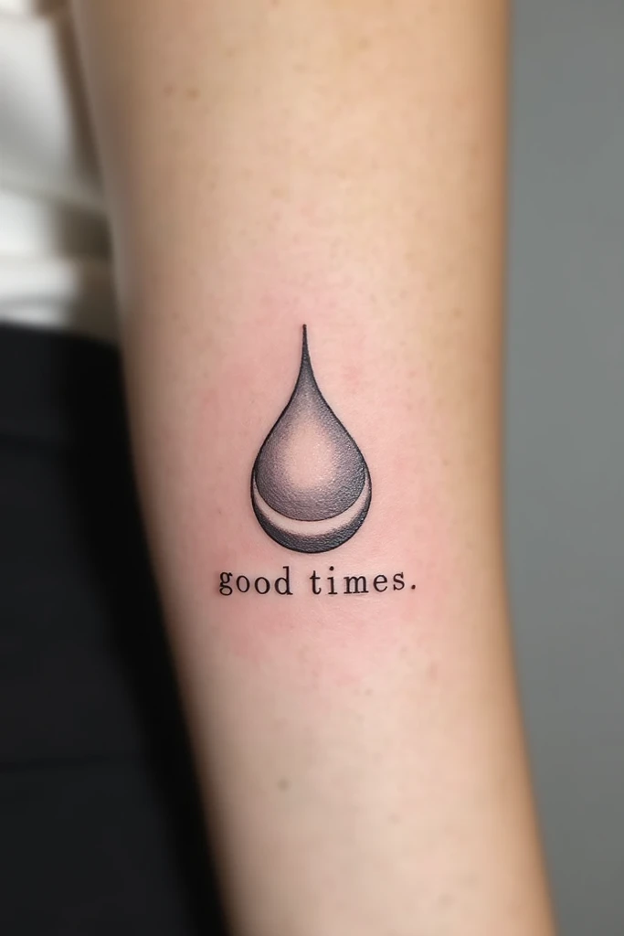 Tattoo for friends minimalist style  ,  of water resources engineering and that says good times 
