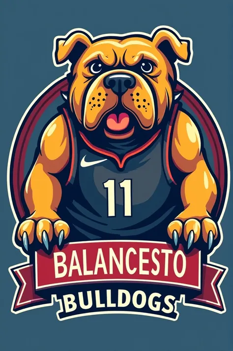 Logo de academia de baloncesto bulldogs
