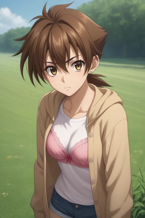 score_9, score_8_up, score_7_up, source_anime, rating_safe,, looking at viewer, girl, solo, issei_hyoudou, brown hair, brown eye...