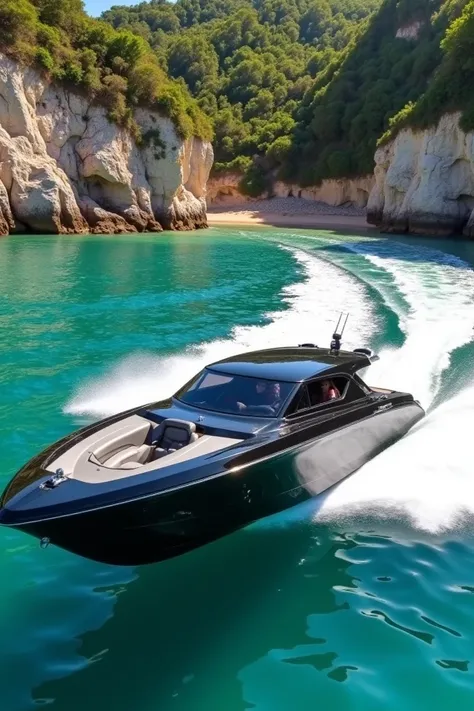  Institutional image of Buzios boat tour by Bruno Espindola.  These are speedboat rides in Buzios ,  with all its exclusivity .  Emphasize the brand  "Buzios Boat "