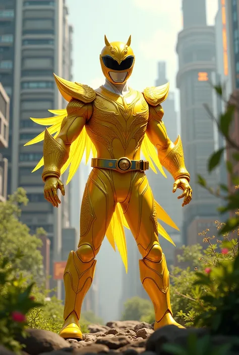  Golden Ranger inspired by a Canary Bird, and in Power Rangers.