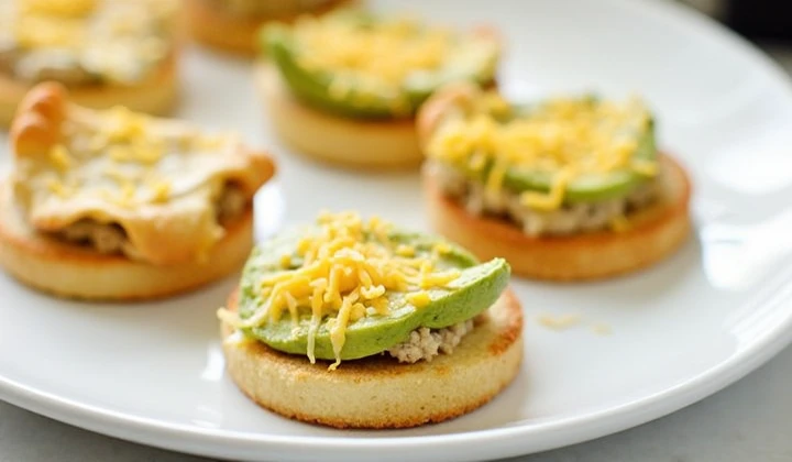 AVOCADO TUNA MELT BITES
A delicious and simple snack are avocado tuna melt bites. You combine tuna and mashed avocado, season, and serve on crackers or thin slices of toast. Add cheese on top and bake until it melts. Theyre delicious, creamy, and perfect f...