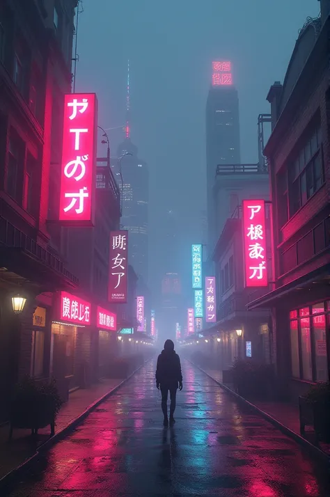 A melancholic vaporwave scene inspired by the 80s and 90s, with an unsettling backrooms atmosphere. The city features pastel-colored skyscrapers and glowing signs, but no text. The scene is heavily distorted with intense VHS glitch effects, scanlines, and ...