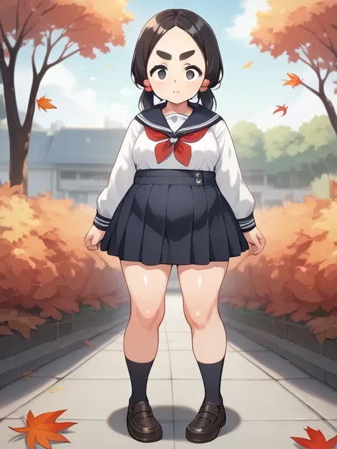  score_9,  score_8_up,  score_7_up,  score_6_up,  score_5_up,  score_4_up,Anime BREAK，nsfw，  best quality，masterpiece，(  detailed background :1.2)，  Fisheye Lens  ，(  Black Ankle Socks  :1.5)、 Im the same eye height ，  black long sleeve sailor suit and mid...